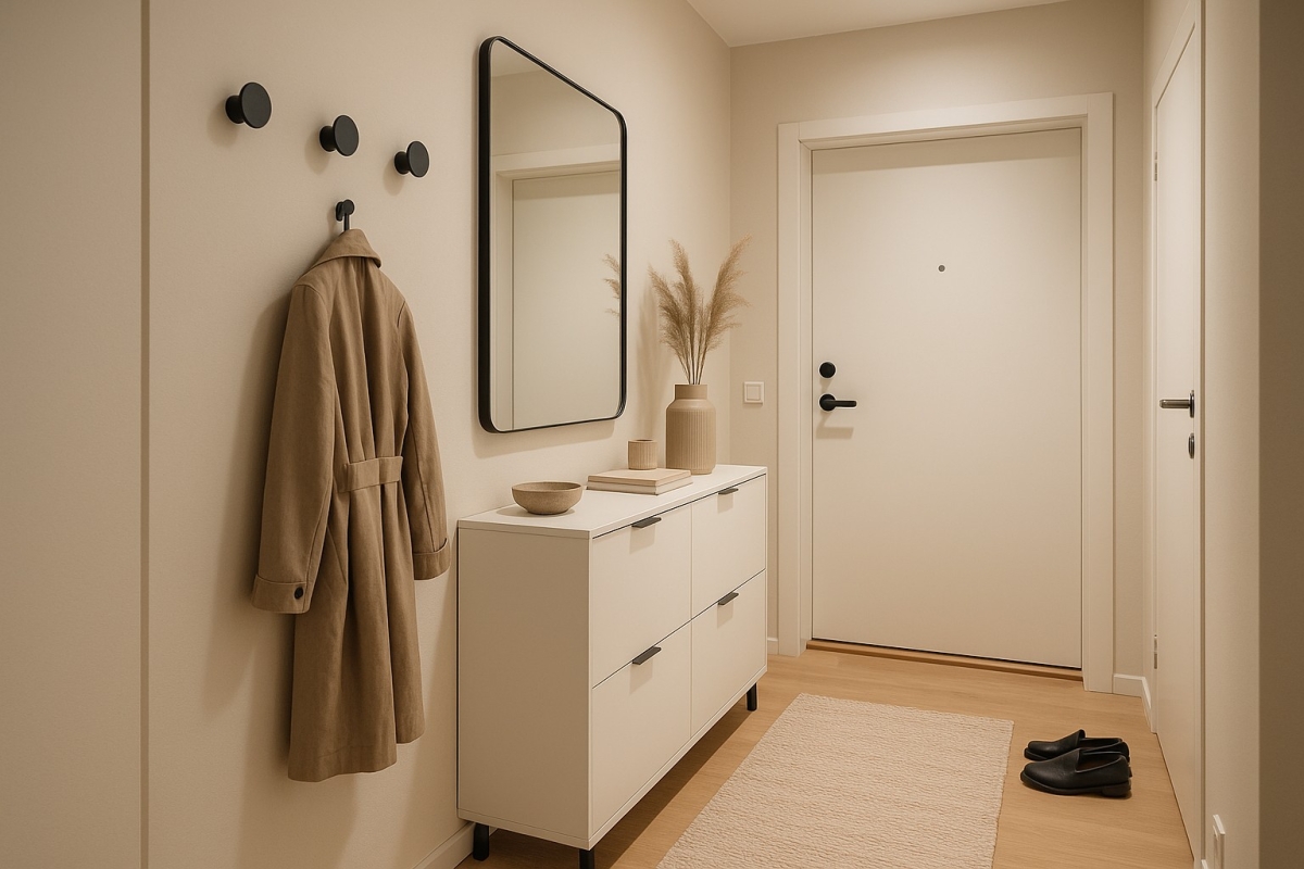 Wie richtet man einen Flur in einem Wohnblock ein?