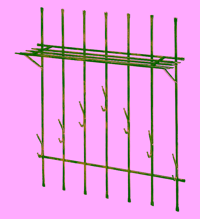 Wandgarderobe Kleiderhaken Aufhängung Garderobenhaken Garderobe