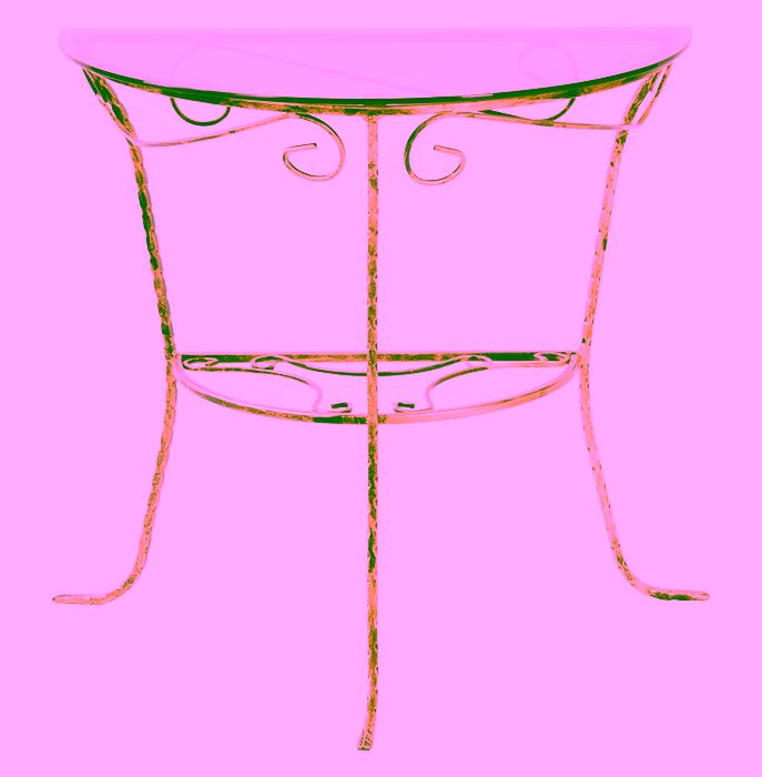 Beistelltisch halbrund Metall – Kleine Tische :: Versanis