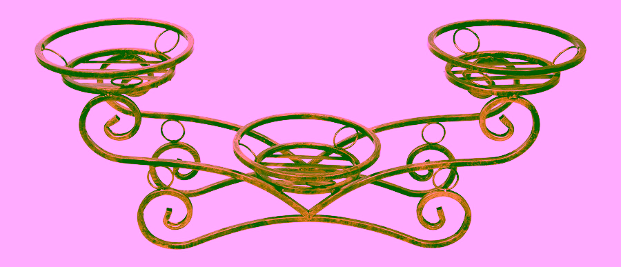 Blumenständer Metall 3 Töpfe - niedrig – :: Versanis