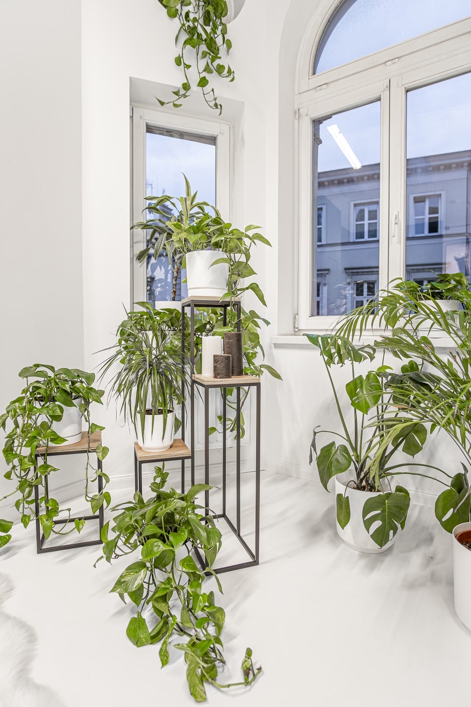 Blumenständer mit Eiche Craft Ablage 40 - Inneneinrichtung
