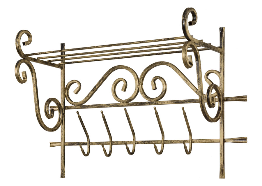 Gusseisen Garderobe Hutablage Regal 72 cm im Gründerzeit Antikstil Konsole Gusseisen Garderobe Hutablage Regal 72 cm im Gründerzeit Antikstil Konsole