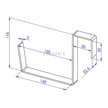 Balkontopfhalter - Metall, Modell:34A