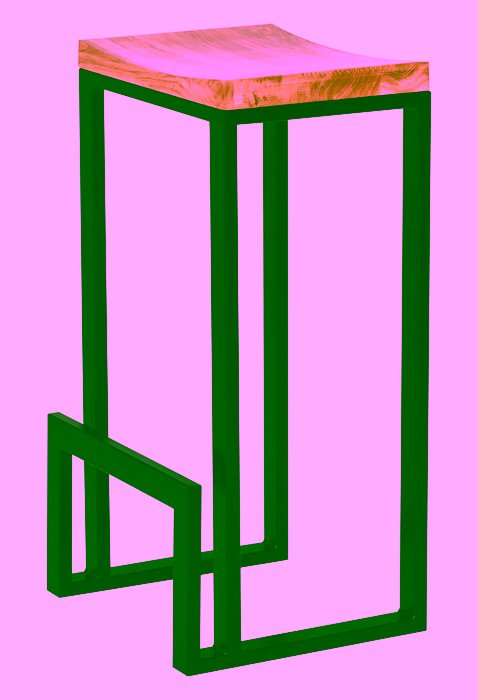 Barstuhl aus Metall, Modell:511
