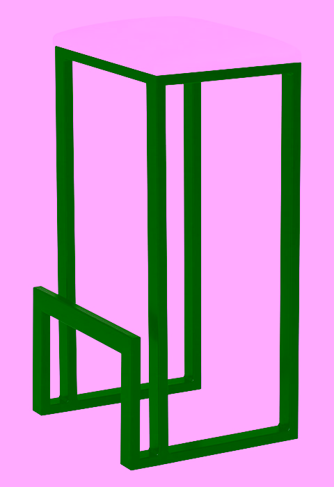 Barstuhl aus Metall, Modell:511