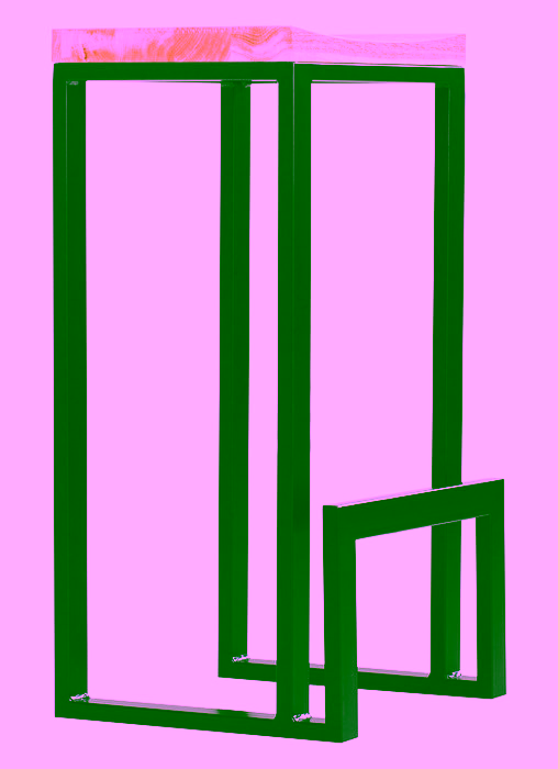 Barstuhl aus Metall, Modell:511