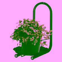 Blumenbeet für einen Modell:120
