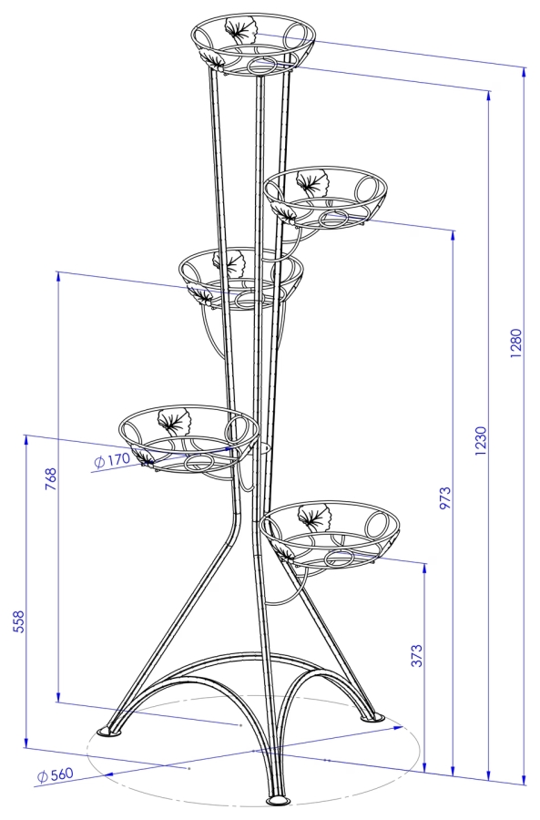 Blumensäule aus Metall Modell:130