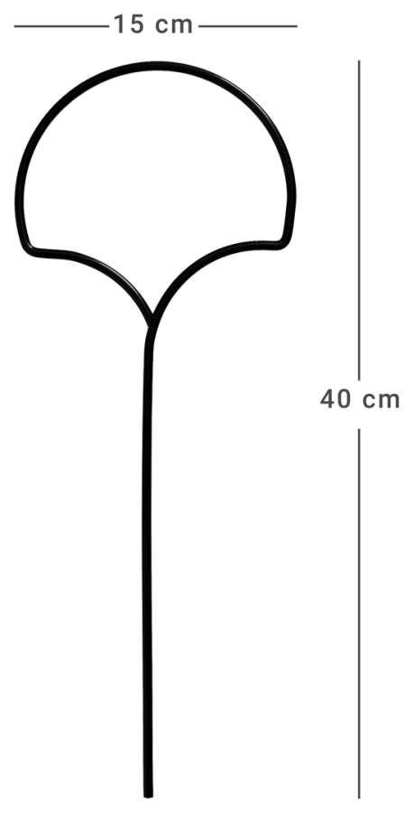 Blumen Unterst&uuml;tzung - Ginkgo - technische Abmessungen