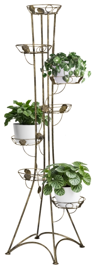 Vintage Blumenständer Metall 7 Ebenen – Schmiedeeisen