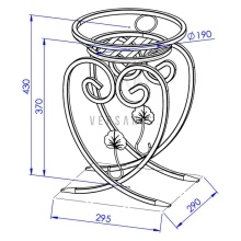 Blumenständer Metall Herzform Modell:160