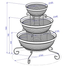 Blumenständer Metall Wasserfall Modell:162