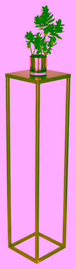 Blumenbeet aus Metall. Plattform für Blumen. LOFT-Ständer