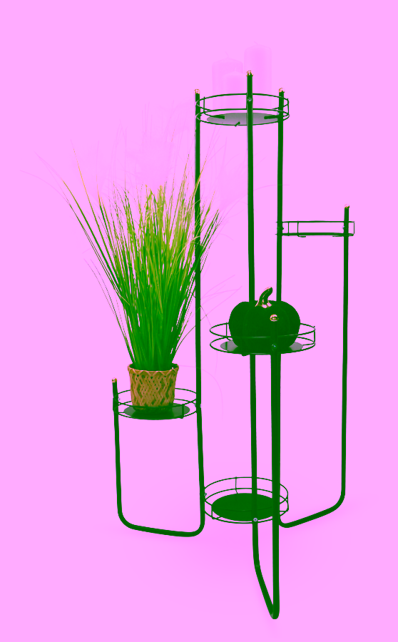 Klassisches gedrehtes Blumenbeet für 5 Töpfe