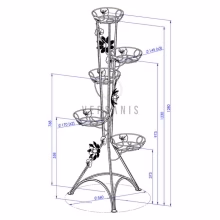 Blumentreppe aus Metall Modell:130A