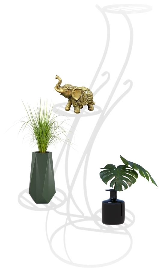 Bugholzblumenbeet aus Metall Modell:243