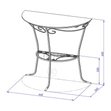 Couchtisch aus Metall Modell:144