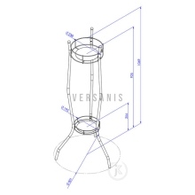 Gedrehtes Metallblumenbeet für Modell:5A