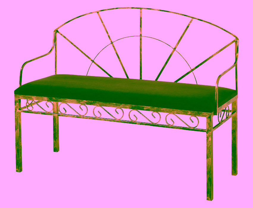 Gepolsterte Sitzbank