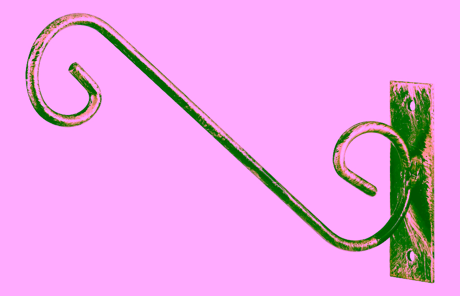 Blumenhaken aus Metall