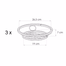 Metallblumenbeet für 3 Modell:66