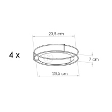 Metallblumenbeet für 5 Modell:4B