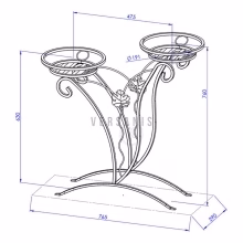 Metallblumenbeet für zwei Modell:38