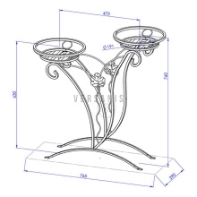 Metallblumenbeet für zwei Modell:38