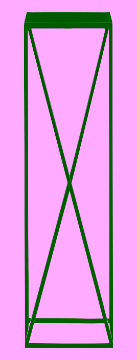 Metallblumenbeet, schräger Ständer Modell:515