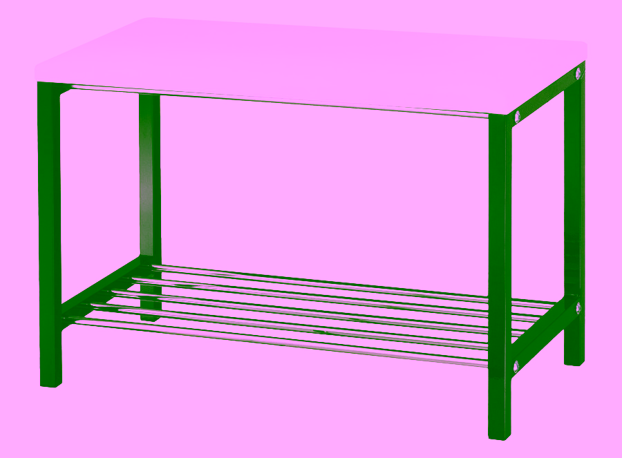 Moderne Sitzbank mit Schuhablage 70 cm breit