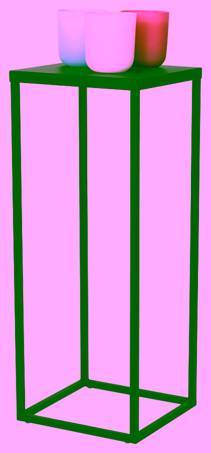 Stehendes Blumenbeet aus Metall. LOFT 60 cm Pflanzenständer.