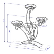 Pflanzenständer Metall 3 Modell:39