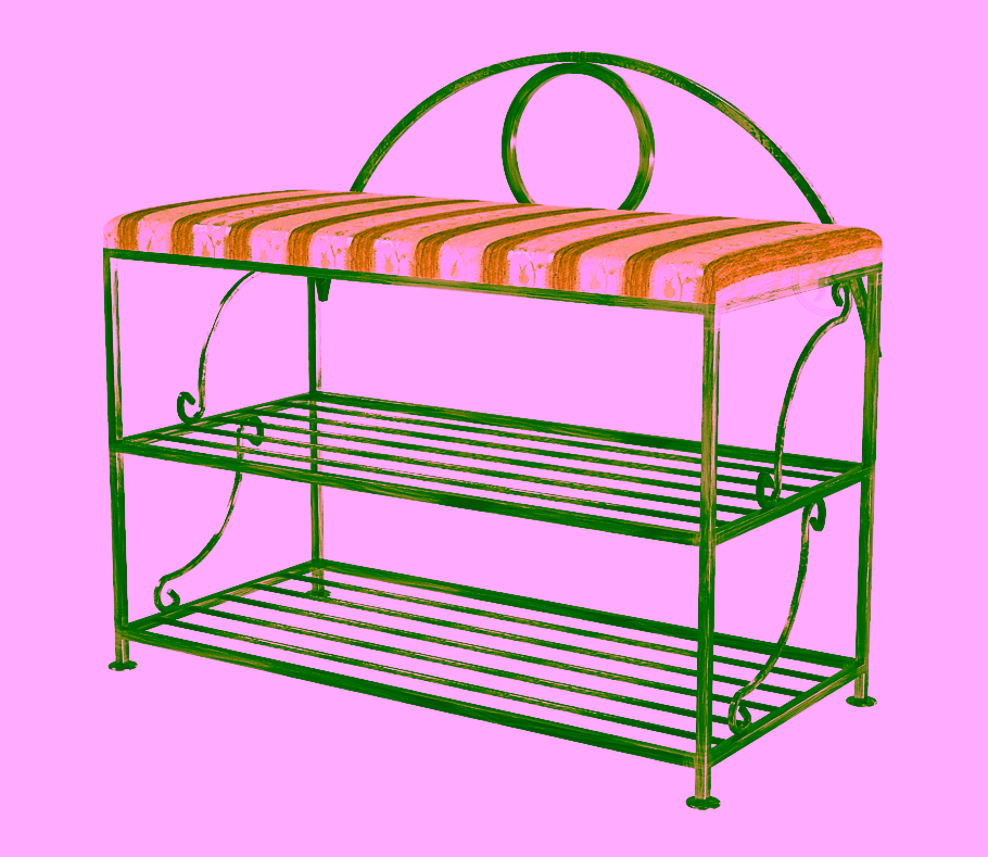 Schuhregal Metall gepolstert