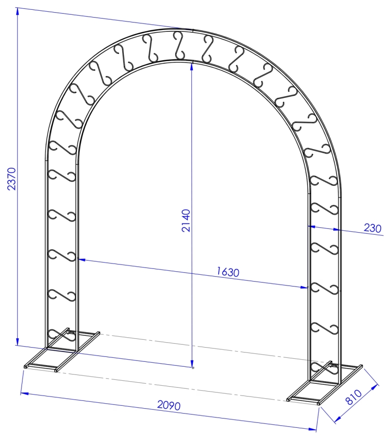 Blumenbogen/Rosenbogen Metall Modell:173