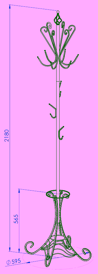 Stehender Kleiderständer Modell:156