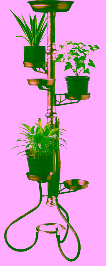 Stehendes Twist-Blumenbeet. Blumenständer