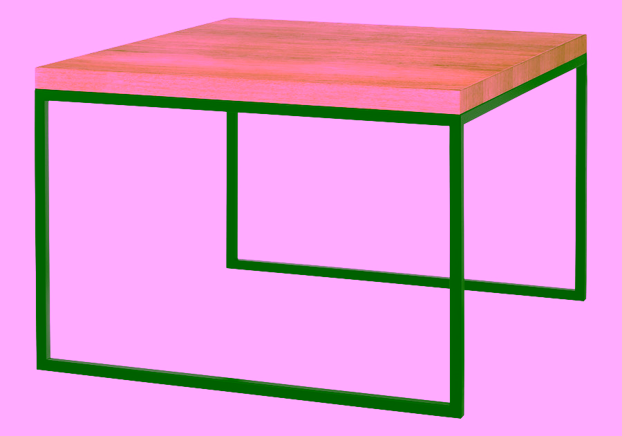 Tisch mit Metallplatte Modell:487