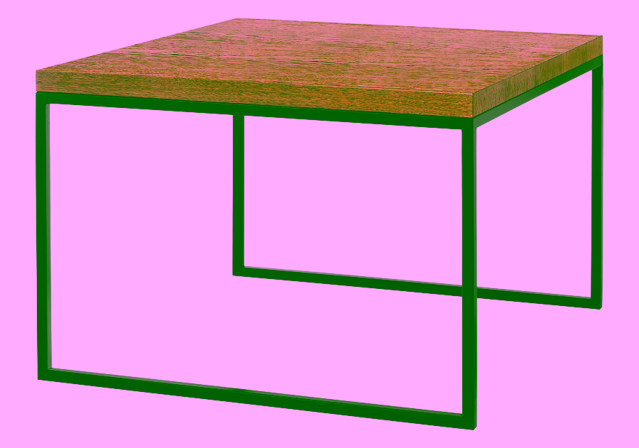 Tisch mit Metallplatte Modell:487