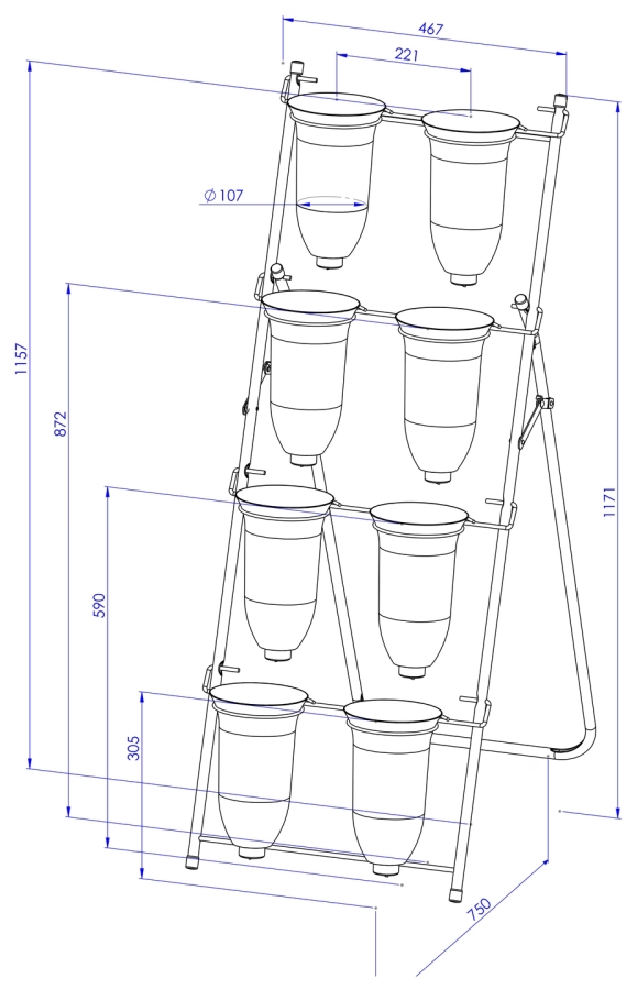 Vasenständer Metall 8 Modell:11