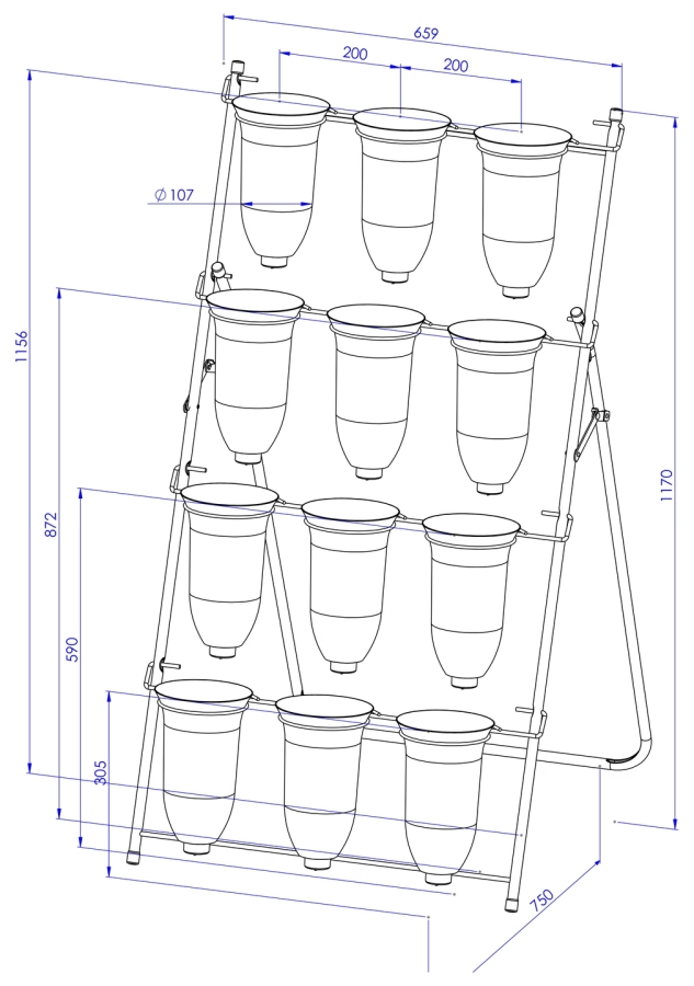 Vasenständer Metall für Modell:11A