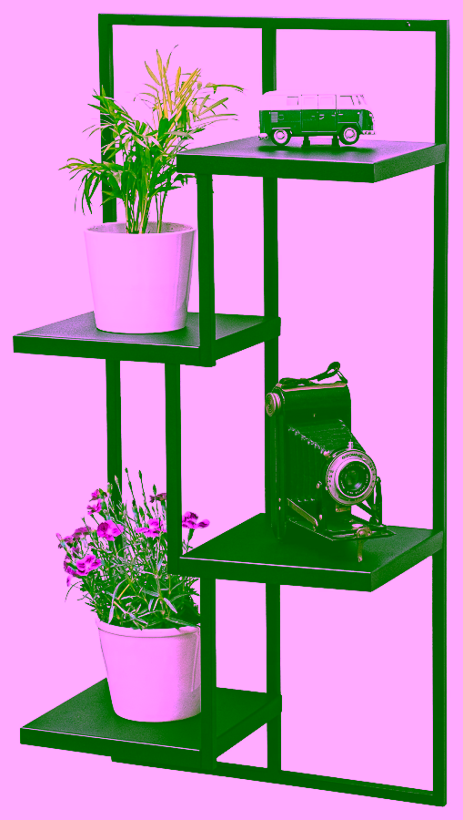 Metallischer Wandblumentopf - 4 Ebenen