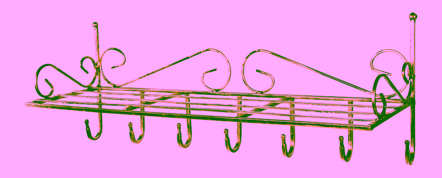 Wandgarderobe mit Ablage